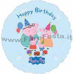 PALLONE 18" BUON COMPLEANNO "PEPPA PIG"