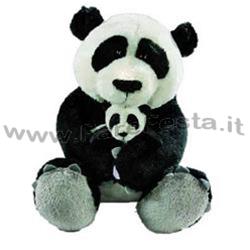 PANDA BAMBU' CON CUCCIOLO 25CM