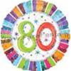 PALLONE COMPLEANNO "80 ANNI" PRISMATICO