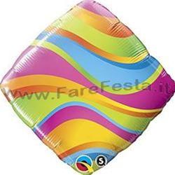 PALLONE QUADRATO STRISCE COLORATE