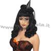 MINI CAPPELLO STREGA NERO CON VELO