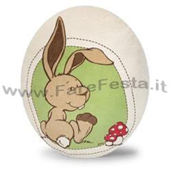 LEPRE MIXI CUSCINO PELUCHE OVALE 28X34CM