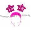 CERCHIETTO 18 ANNI ROSA CON STELLE