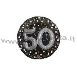 PALLONE EFFETTO 3DPRISMATICO COMPLEANNO "50 ANNI"