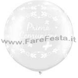 PALLONE "PRIMA COMUNIONE" TRASPARENTE