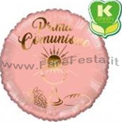 PALLONE "PRIMA COMUNIONE" ROSA GOLD