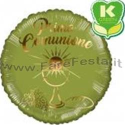 PALLONE "PRIMA COMUNIONE" VERDE OLIVA