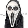 MASCHERA SCREAMER FLUORESCENTE, CON CAPPUCCIO