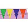 BANNER BANDIERINE TRIANGOLARI COLORATE 15X26CM X 4MT